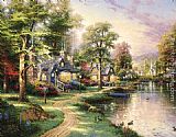 Famous Lake Paintings - Hometown Lake